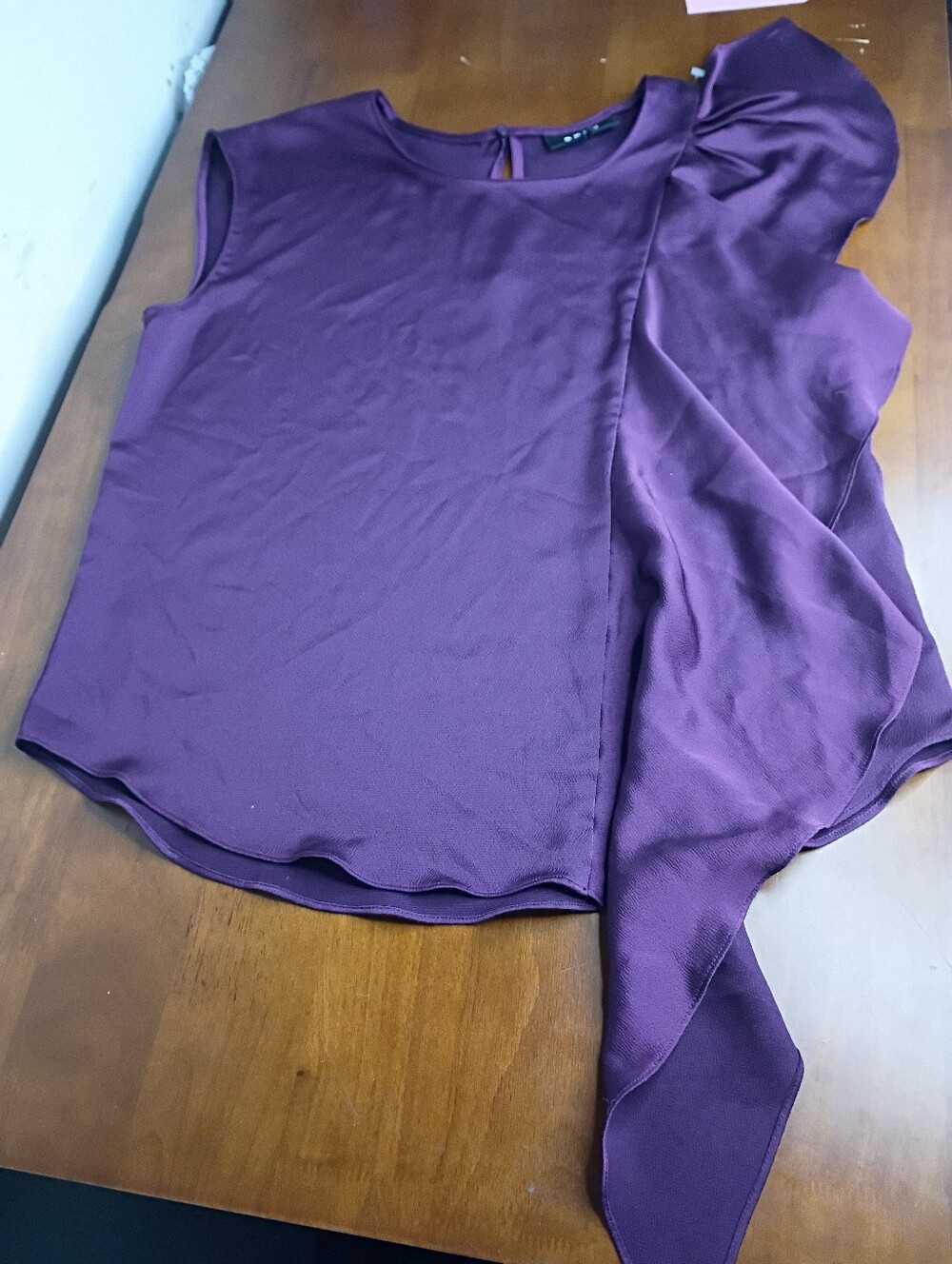DKNY Deep Purple Sleeveless Blouse - Picture 1 of 8